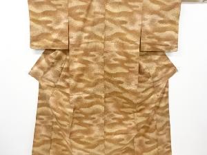 リサイクル　霞模様本場大島紬単衣着物(染)